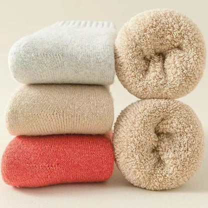 3 Pairs Thermal Wool Socks For Men And Women  Winter Cashmere Blend Thick Fleece Terry Loop Warm Sn 11