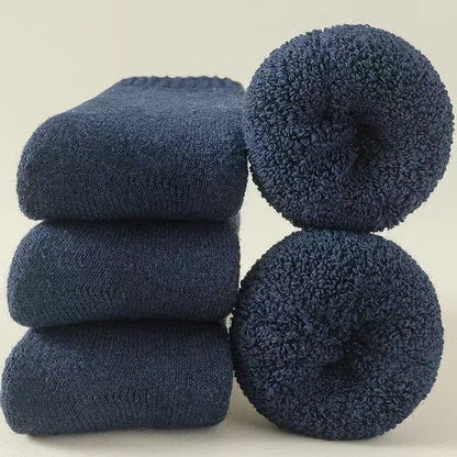 3 Pairs Thermal Wool Socks For Men And Women  Winter Cashmere Blend Thick Fleece Terry Loop Warm Sn 9