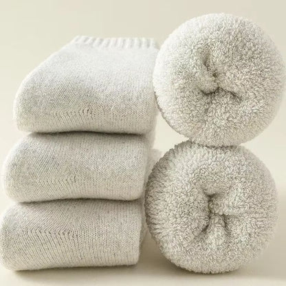 3 Pairs Thermal Wool Socks For Men And Women  Winter Cashmere Blend Thick Fleece Terry Loop Warm Sn 10