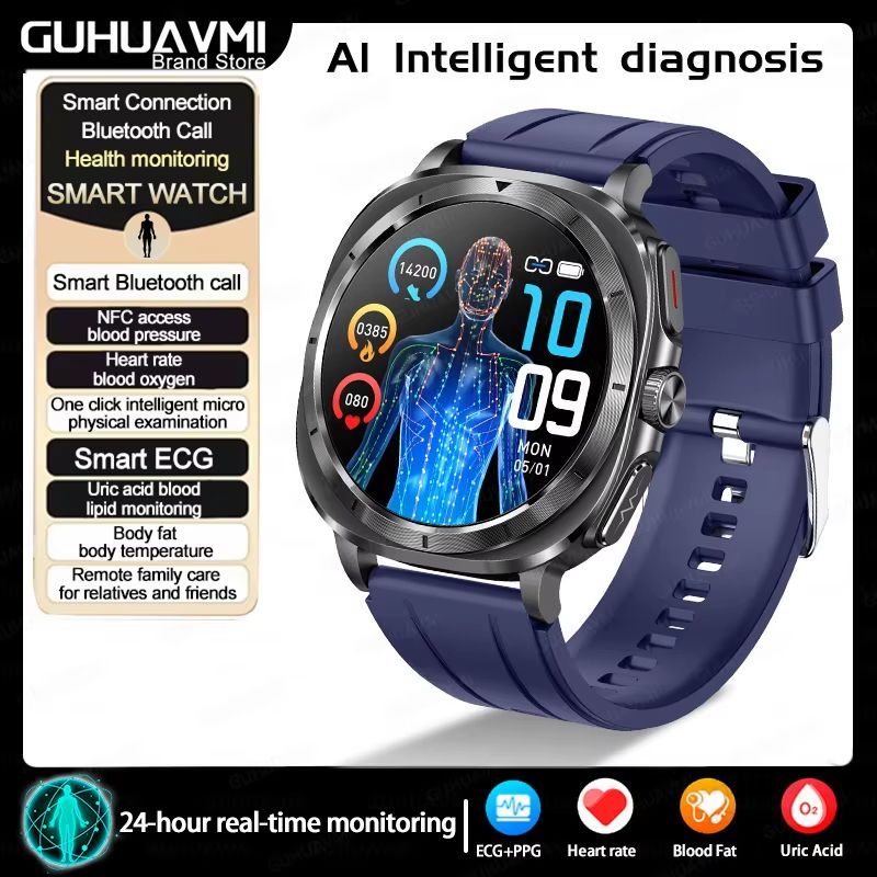 2025 Smart Health Watch For Men And Women  ECG  PPG Uric Acid Monitor Blood Pressure Blood Oxygen   8