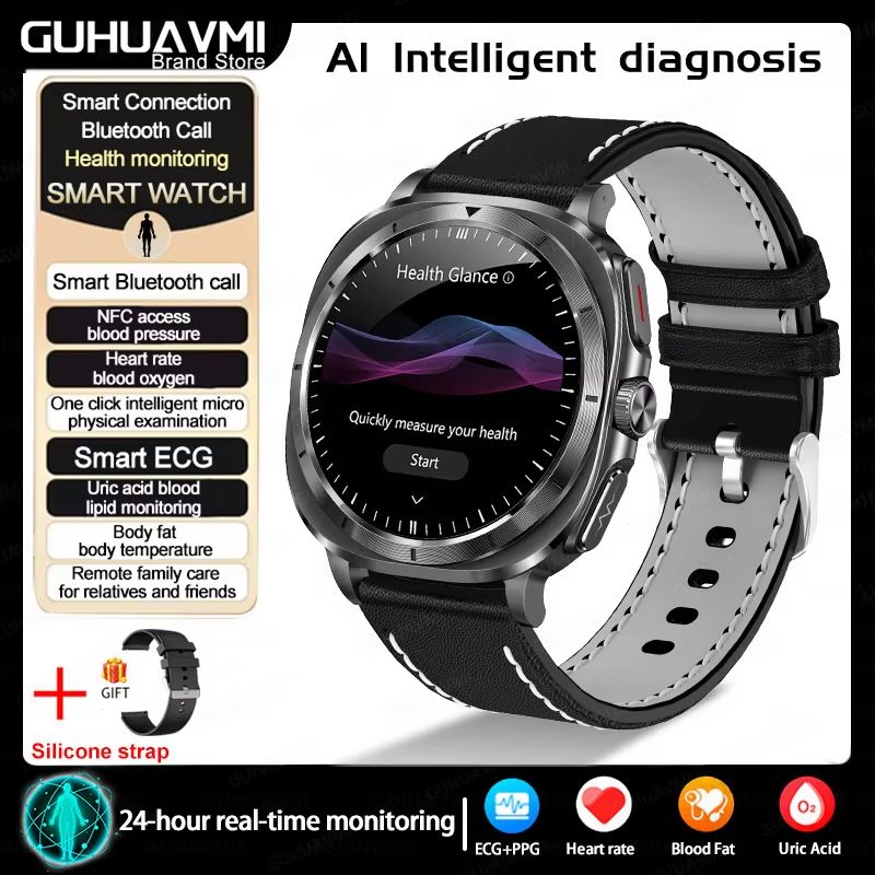 2025 Smart Health Watch For Men And Women  ECG  PPG Uric Acid Monitor Blood Pressure Blood Oxygen   11