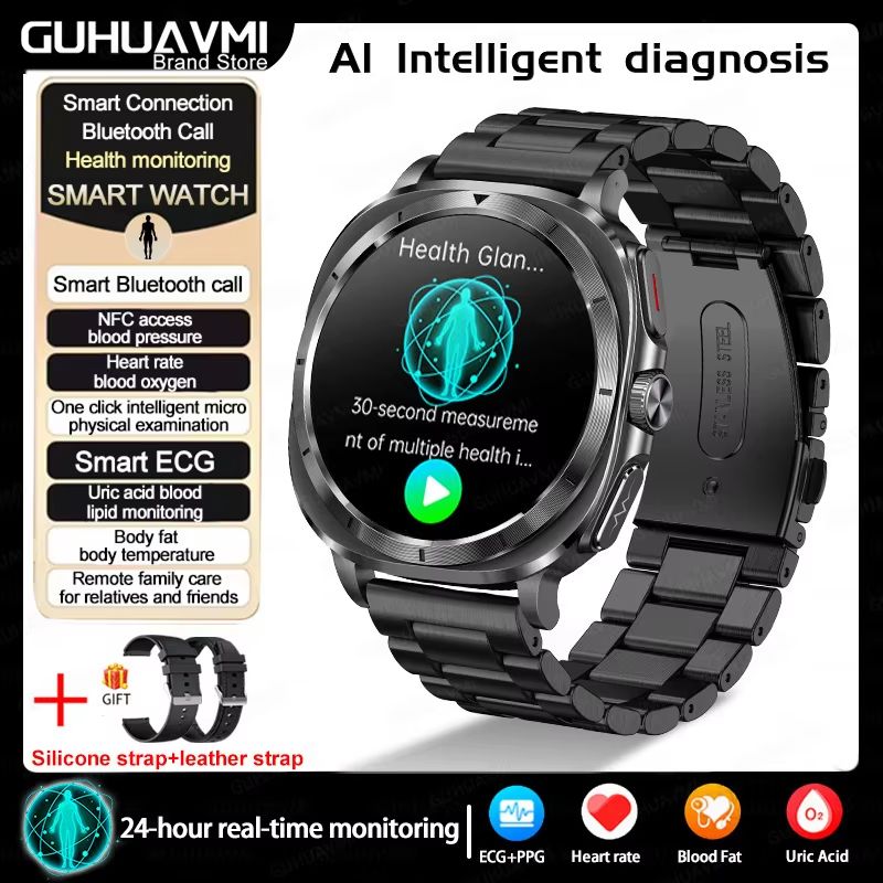 2025 Smart Health Watch For Men And Women  ECG  PPG Uric Acid Monitor Blood Pressure Blood Oxygen   16