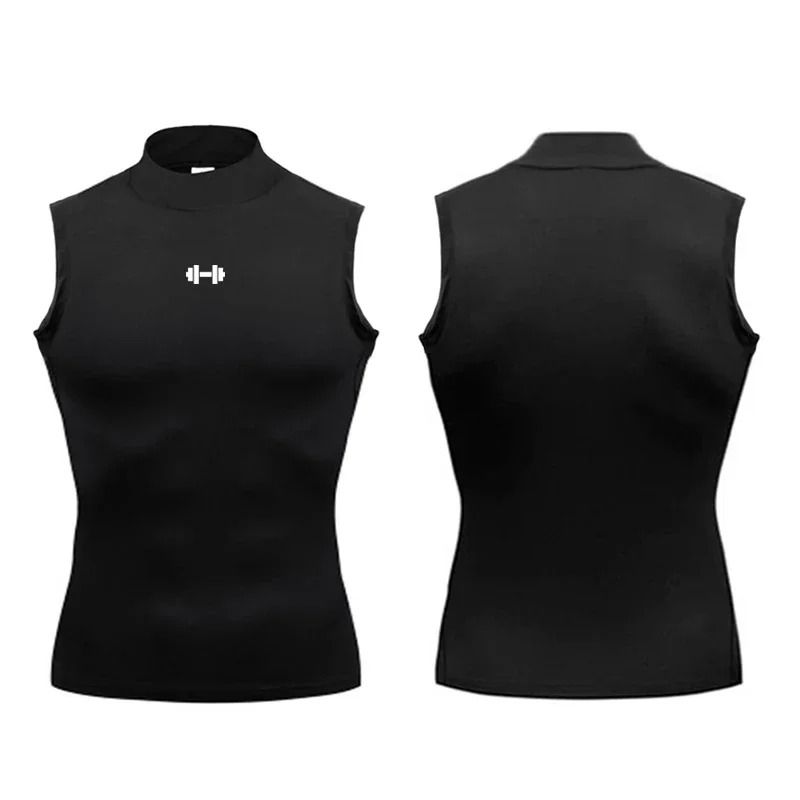 Compression Shirt Men Summer Sportswear Running Vest Elastic Quick Dry Sleeveless Tank Top 2