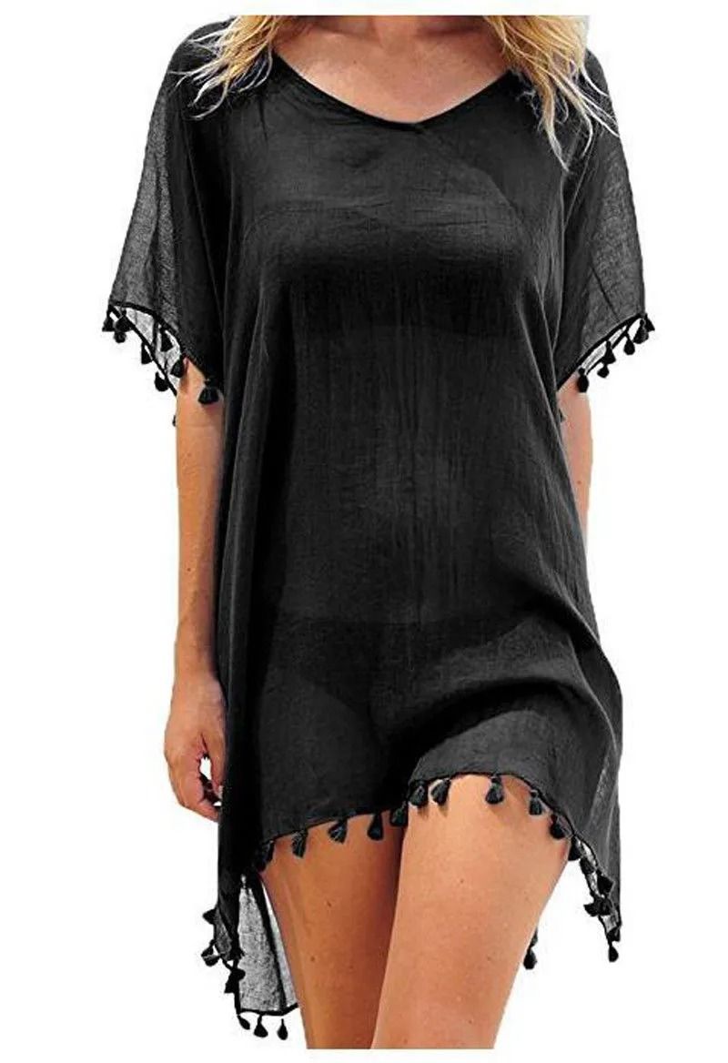 Women Summer Lace Crochet Beach Cover Up 11