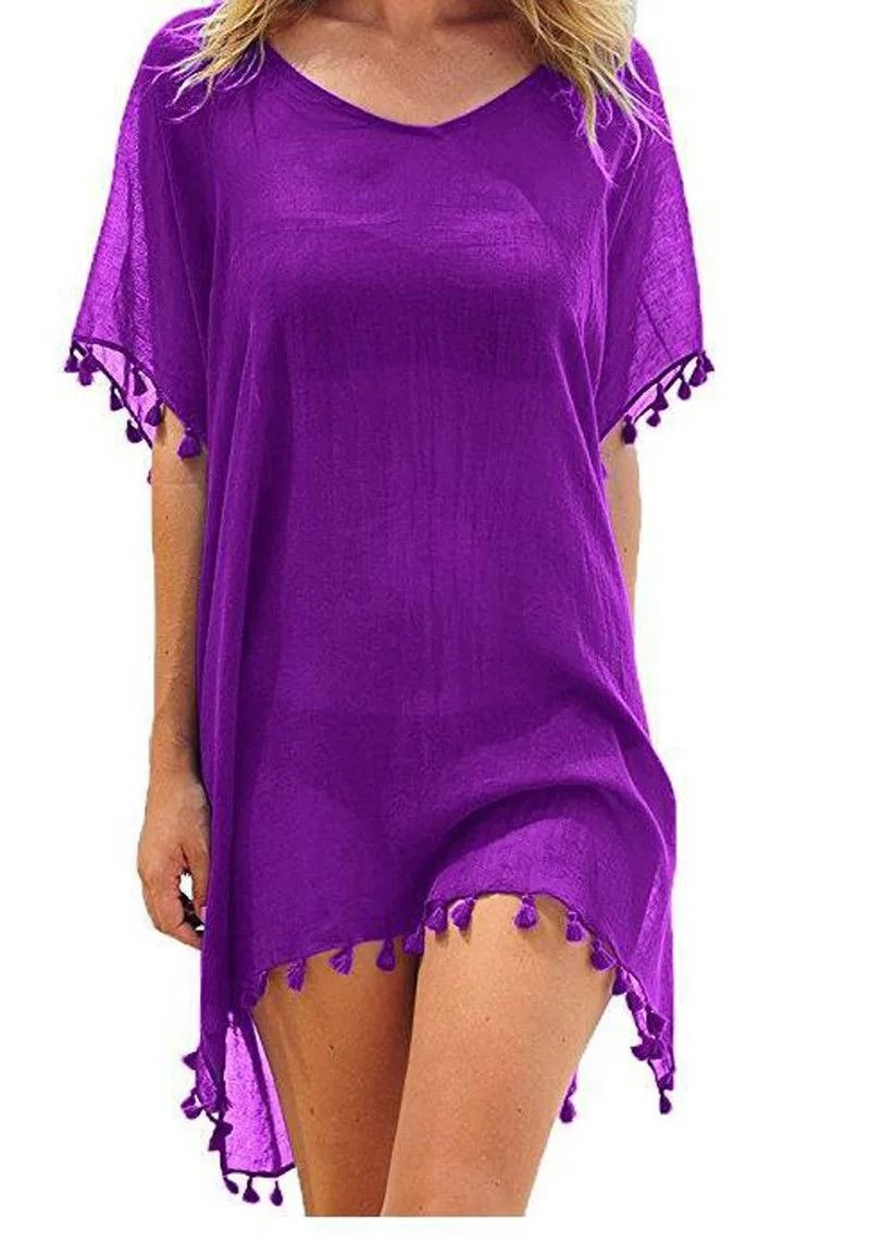 Women Summer Lace Crochet Beach Cover Up 12