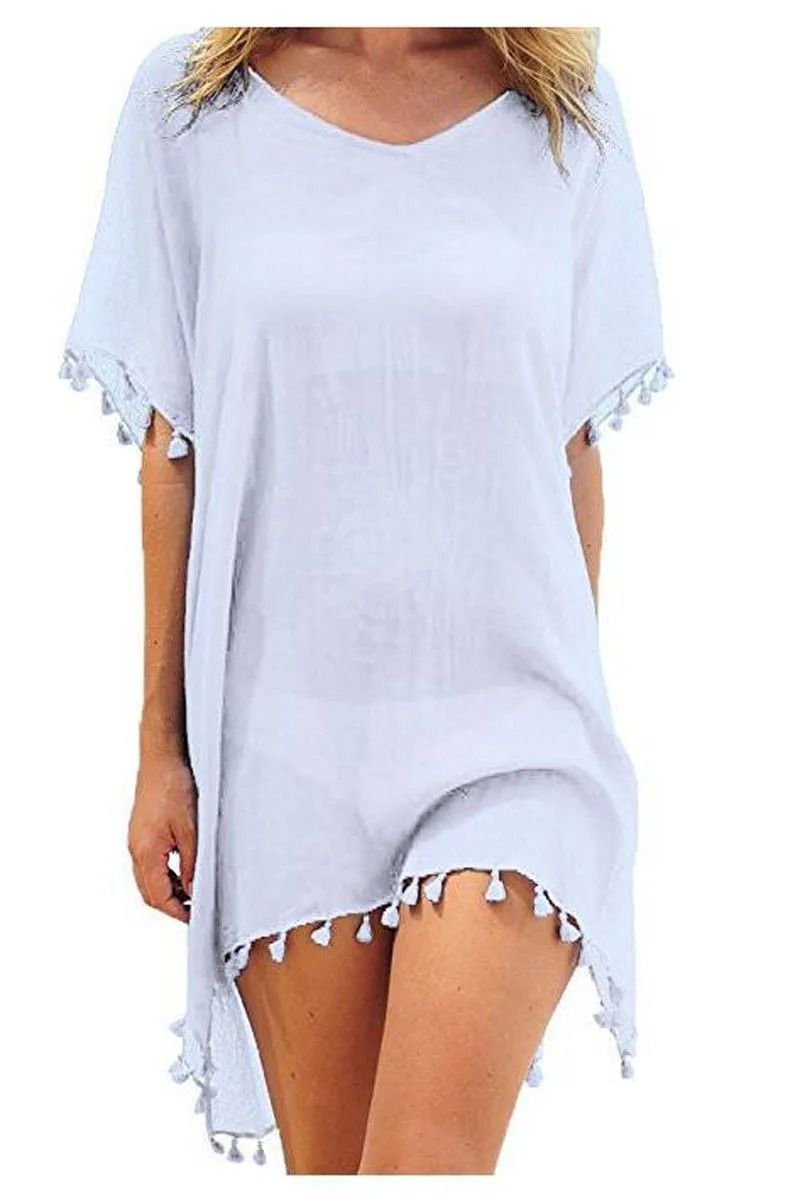 Women Summer Lace Crochet Beach Cover Up 8