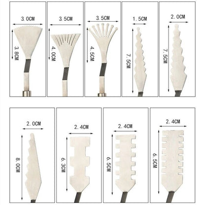 9 Piece Flower Art Scraper Palette Knife Set 2