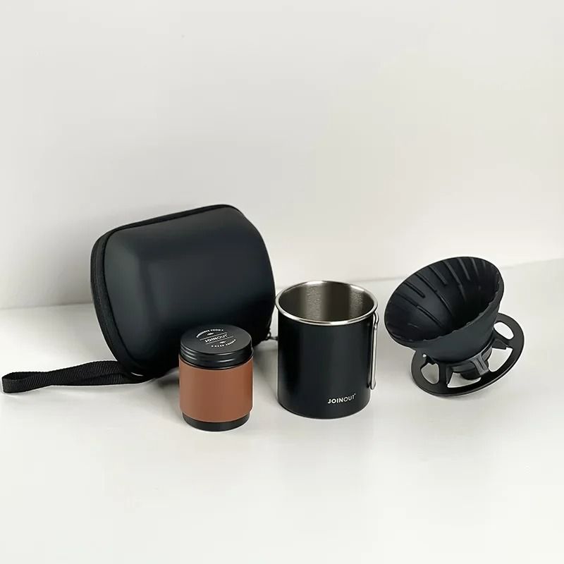 Travelling Hand Brewed Coffee Set Outdoor Camping Portable Silicone Filter Mug 6