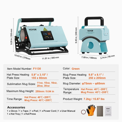 Mini Hat Heat Press Machine For Caps With Safety Base 9