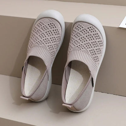 Summer Breathable Comfortable Womens Shoes Casual Non Slip Flats