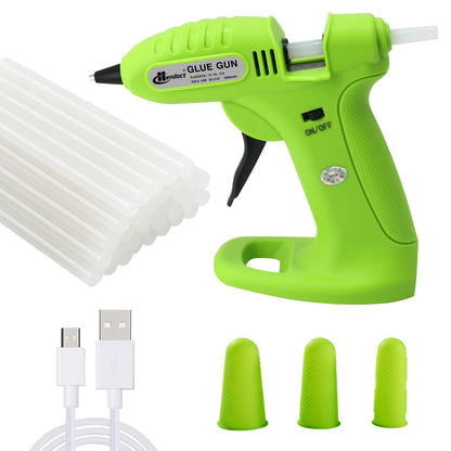 Cordless Hot Melt Glue Gun for DIY Crafts, Small Household Glue Gun with 30 Mini Clear Sticks, Arts Craft Repair Tool