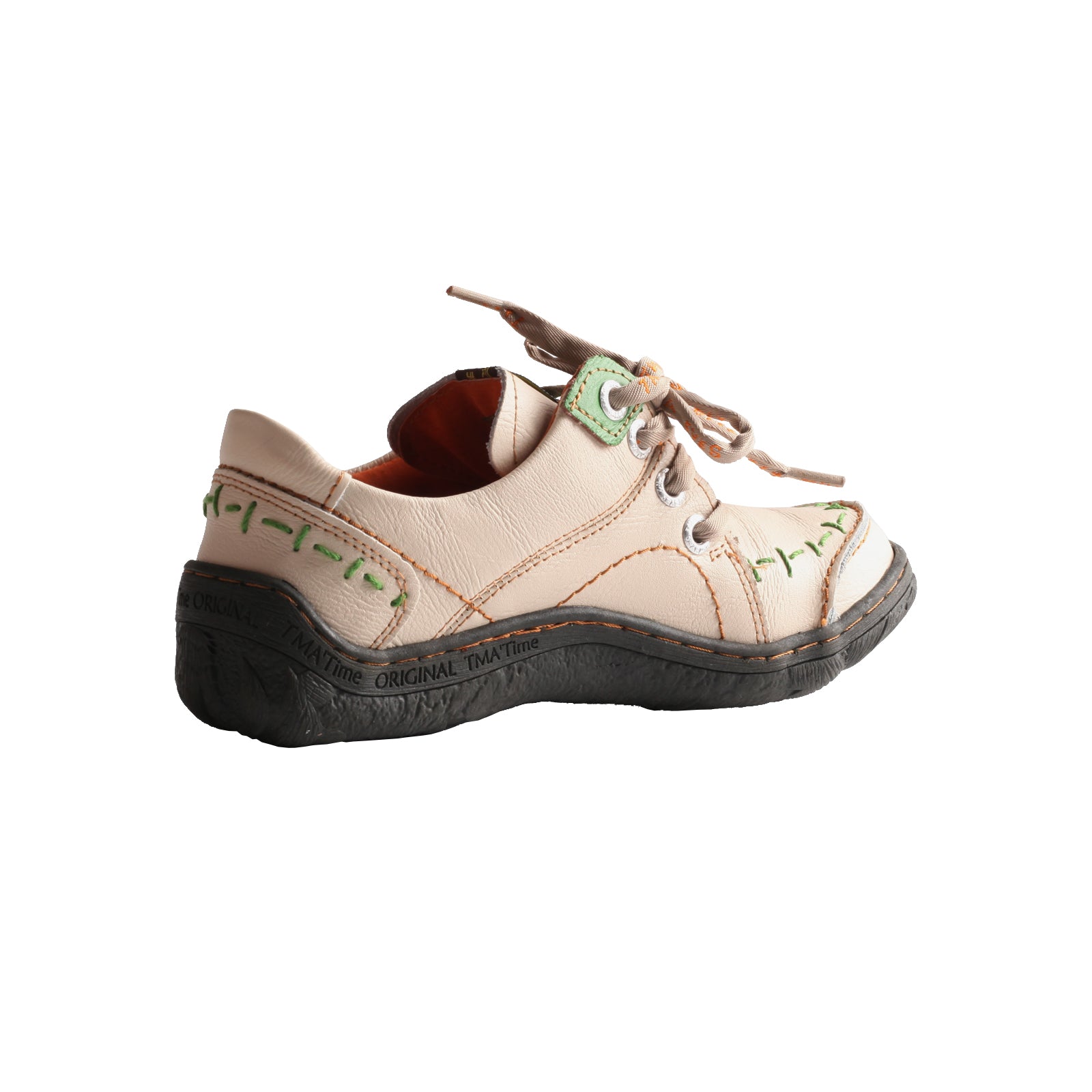 TMA EYES Womens Leather Sneakers HandStitched Lightweight Flats With Breathable Upper  Durable Comf 3