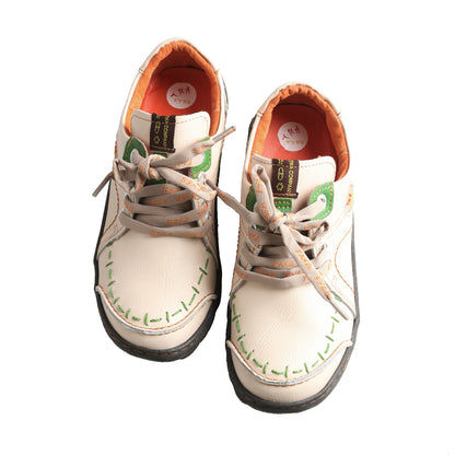 TMA EYES Womens Leather Sneakers HandStitched Lightweight Flats With Breathable Upper  Durable Comf 6