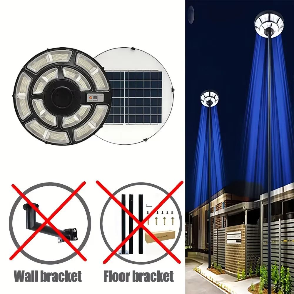 Solar Lamp Post Light With Tall Pole And Motion Sensor 12