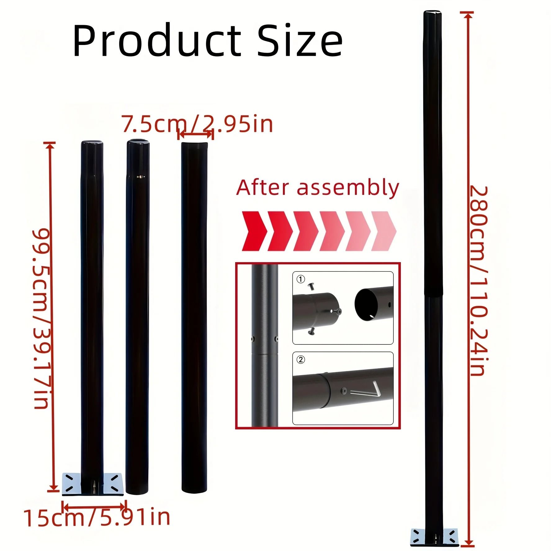 Solar Lamp Post Light With Tall Pole And Motion Sensor 16