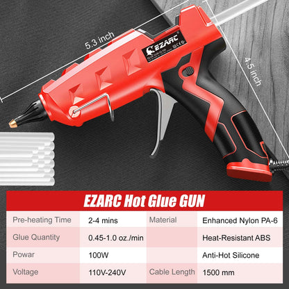 Hot Melt Glue Gun with Glue Sticks, Industrial Heavy Duty Glue Gun DIY Household for Sealing Arts Crafts