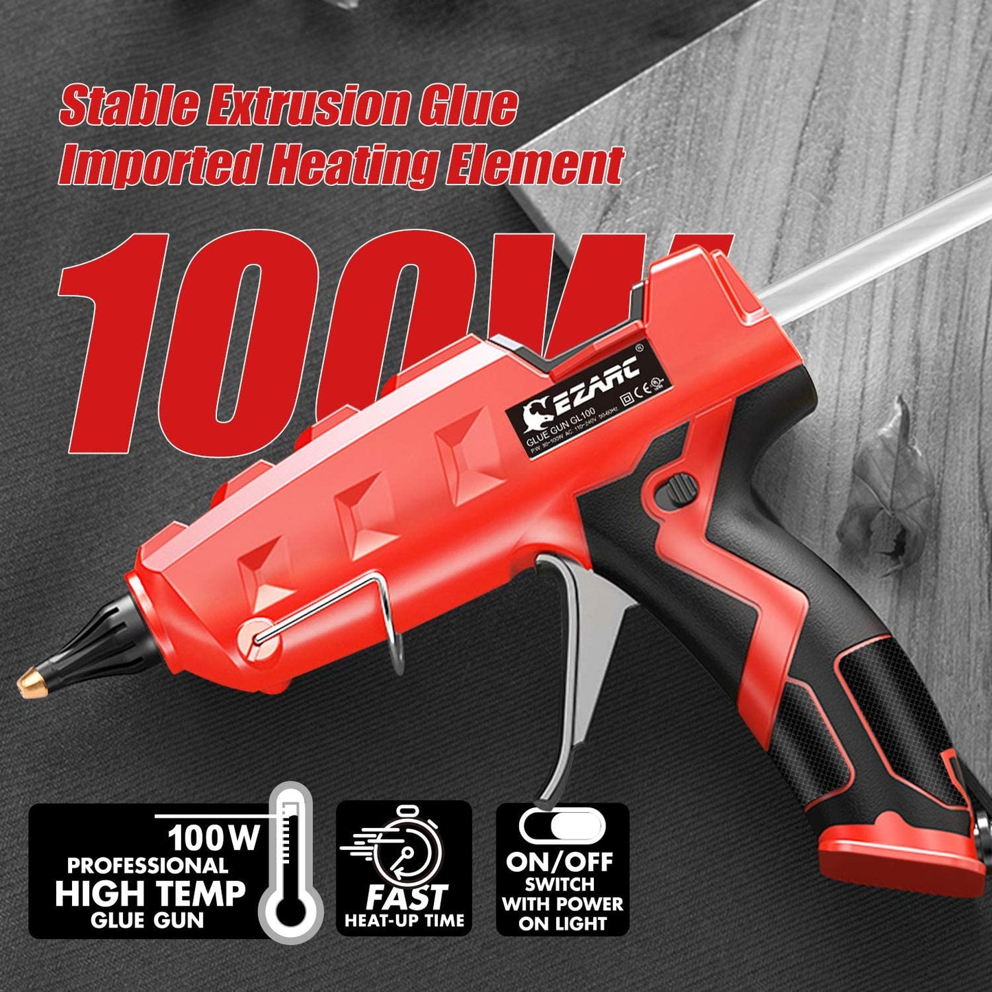 Hot Melt Glue Gun with Glue Sticks, Industrial Heavy Duty Glue Gun DIY Household for Sealing Arts Crafts
