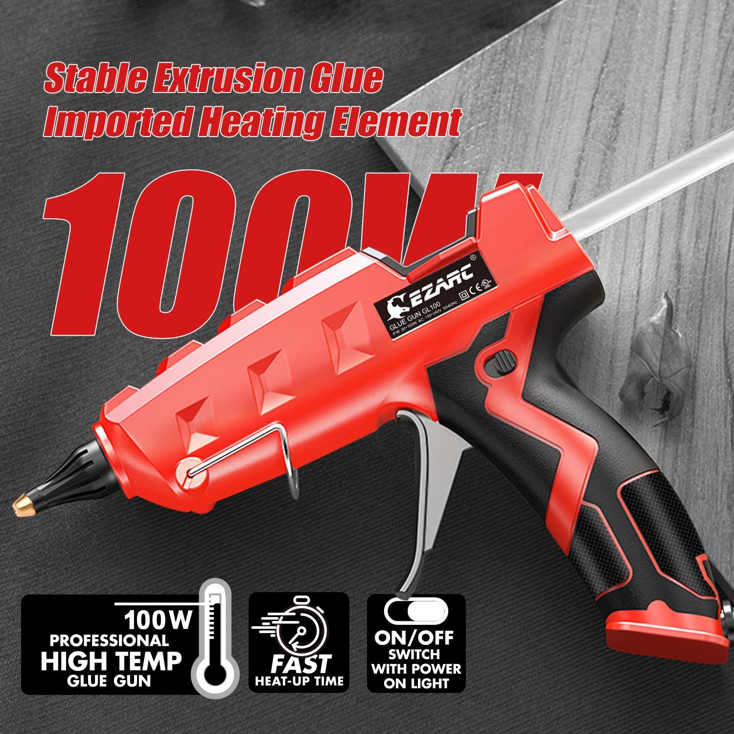 Hot Melt Glue Gun with Glue Sticks, Industrial Heavy Duty Glue Gun DIY Household for Sealing Arts Crafts