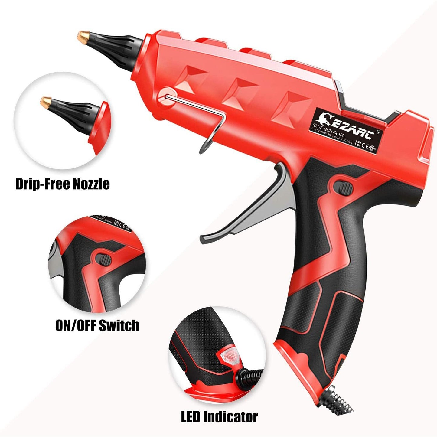 Hot Melt Glue Gun with Glue Sticks, Industrial Heavy Duty Glue Gun DIY Household for Sealing Arts Crafts