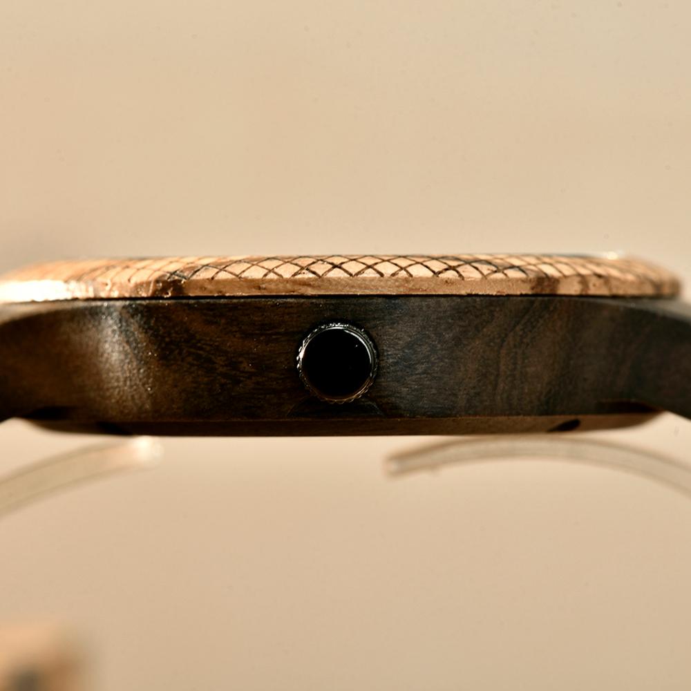 BOBO BIRD Wooden Watch Men Quartz Movement Bayan Kol Saati Luxury Mens Watches With Luminous Hands  4