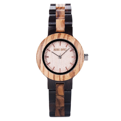 BOBO BIRD Wooden Watch Men Quartz Movement Bayan Kol Saati Luxury Mens Watches With Luminous Hands  6