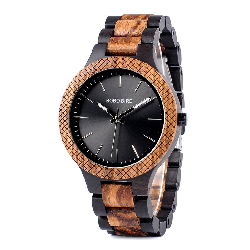 BOBO BIRD Wooden Watch Men Quartz Movement Bayan Kol Saati Luxury Mens Watches With Luminous Hands  9