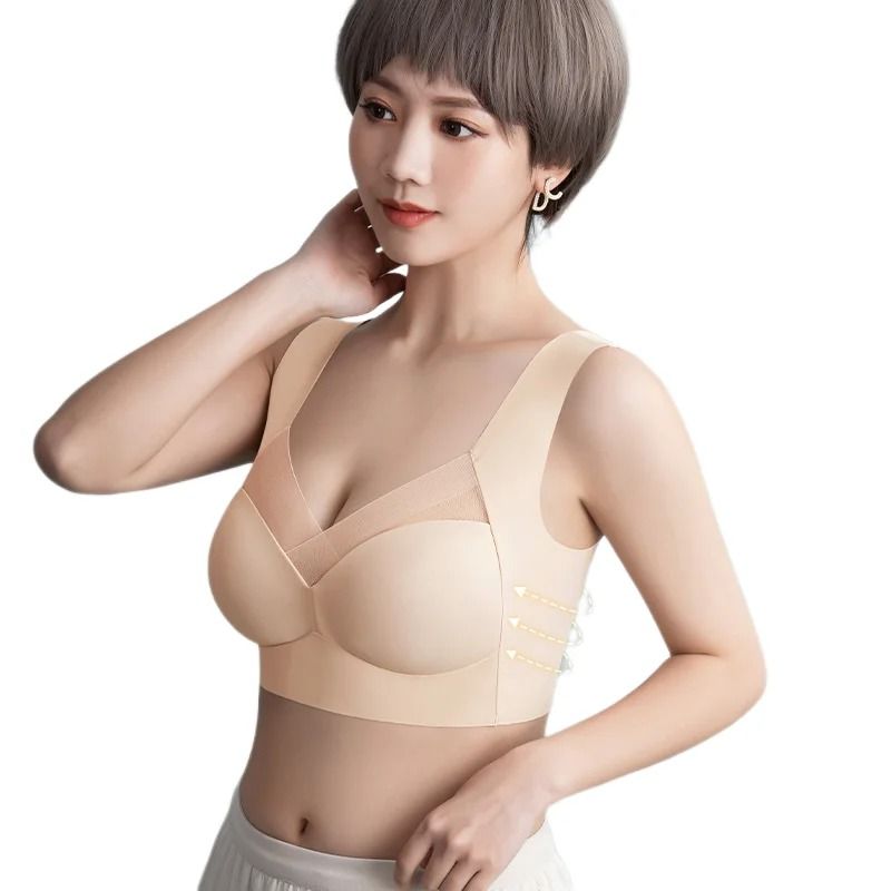 Breathable Push Up Sports Bra With Inner Support And Mesh Patchwork 9