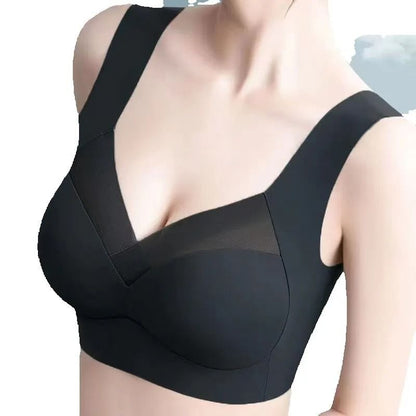 Breathable Push Up Sports Bra With Inner Support And Mesh Patchwork 6