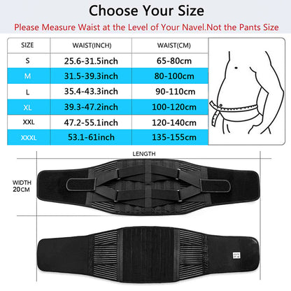 Double Pull Back Brace for Men & Women, Orthopedic Lumbar Support Belt with Spine Decompression for Back Pain Relief