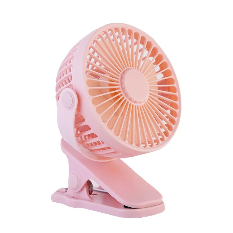 Portable Creative Mini Clip Fan, Silent USB Rechargeable Desktop Fan with Strong Wind, Speed Settings for Dorm, Home