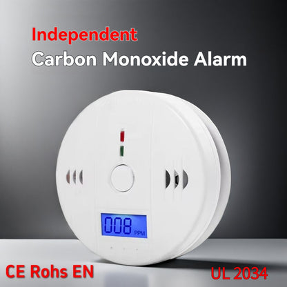 CO and Smoke Alarm Carbon Monoxide Smoke Detector, Combination CO Alarm Fire Alarm for Home Bedroom Kitchen