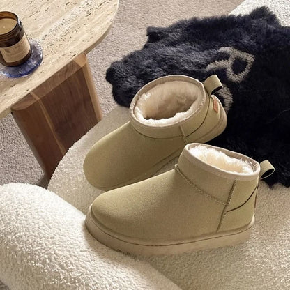 Womens Winter Ultra Mini Platform Fur Lined Ankle Boots 6