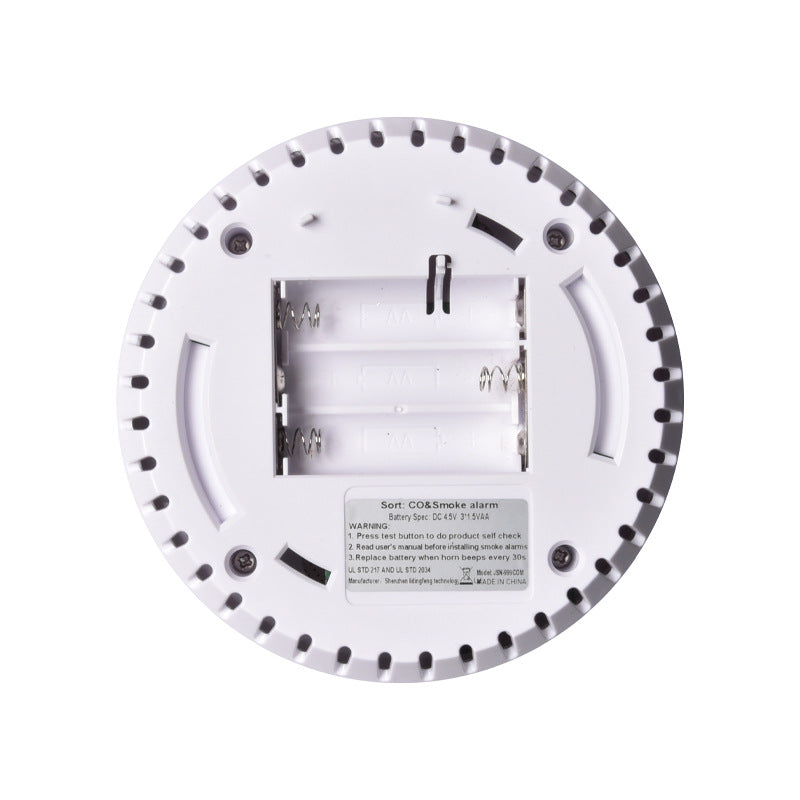 Fire Protection Smoke Detector, 2 in 1 Independent CO Smoke Alarm, Composite Carbon Monoxide Sensor for Home and Office