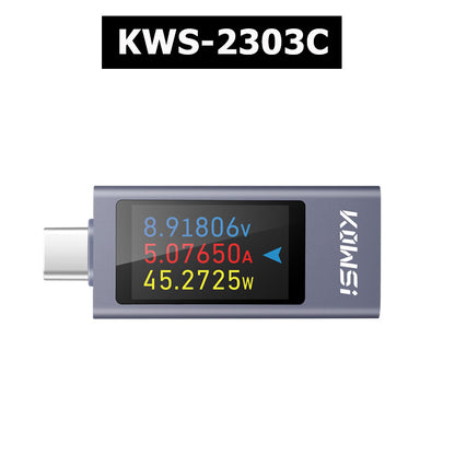 DC Power Meter Tester with Digital Display, Monitor Voltage, Current, Power & Capacity for 4-30V 12A Type-C Charging