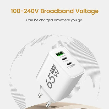 Compact 65W Fast Charging USB C Wall Charger With Smart Power Delivery 2