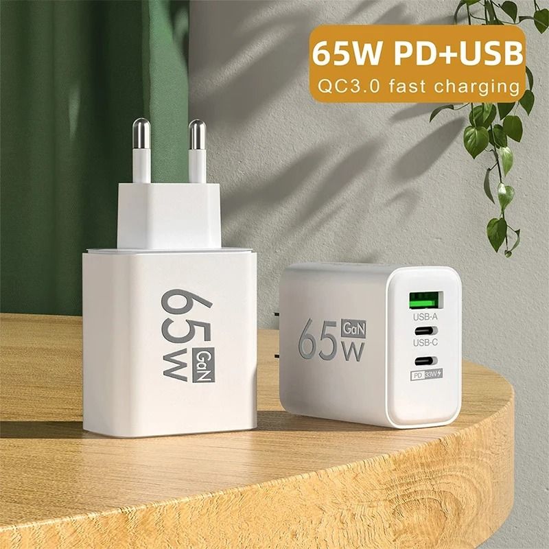 Compact 65W Fast Charging USB C Wall Charger With Smart Power Delivery 4