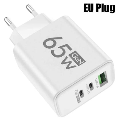 Compact 65W Fast Charging USB C Wall Charger With Smart Power Delivery 6