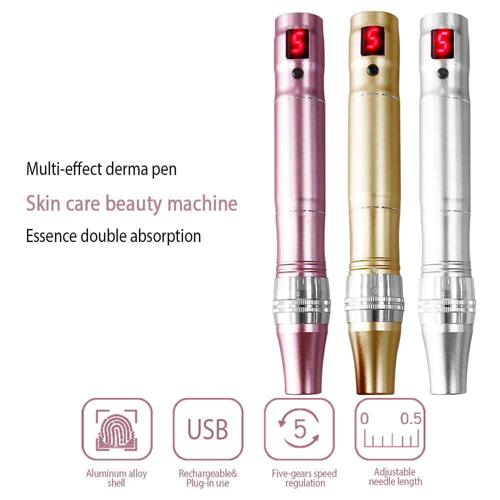 Professional High Frequency Beauty Instrument, Wireless Rechargeable Derma Pen for Skin Tightening, Multifunctional Skin