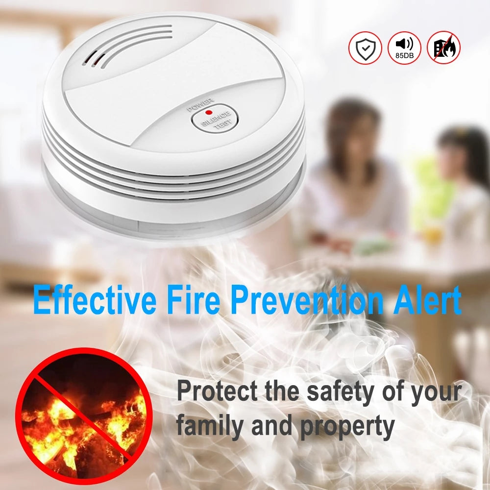 WiFi Fire Protection Smoke Detector Sensor, Tuya Smart Alarm Fire Smoke Detector, Smart Life App Home Security Alarm