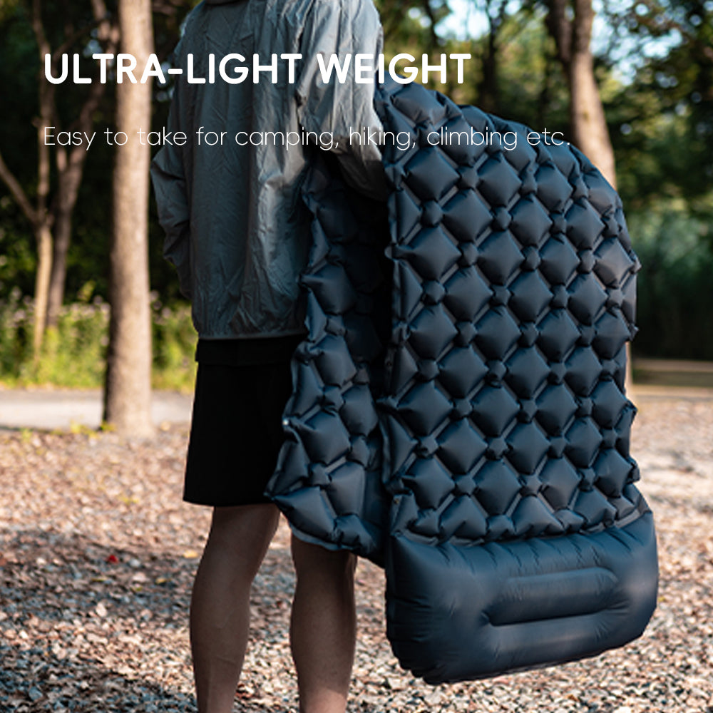 TARKA Inflatable Camping Mat With Pillow BuiltIn Pump SelfInflating Air Mattress For Outdoor Hiking 3