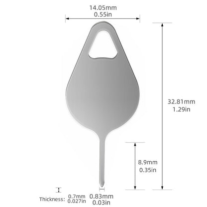50Pcs Sim Card Tray Removal Eject Pin Key Tool, Universal Stainless Steel Sim Card Needle for Smartphone Repair
