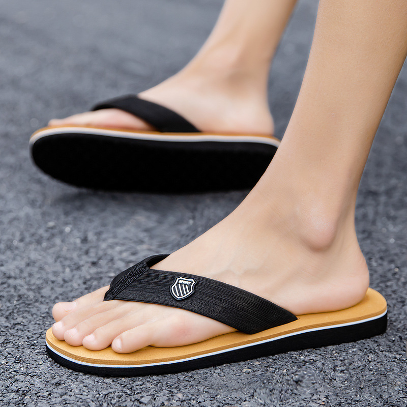 Mens Casual Flip Flops Slippers NonSlip Summer Beach Sandals Flat Slides  Indoor House Shoes For Ev 1