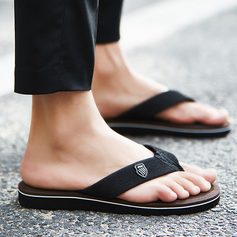 Mens Casual Flip Flops Slippers NonSlip Summer Beach Sandals Flat Slides  Indoor House Shoes For Ev 2