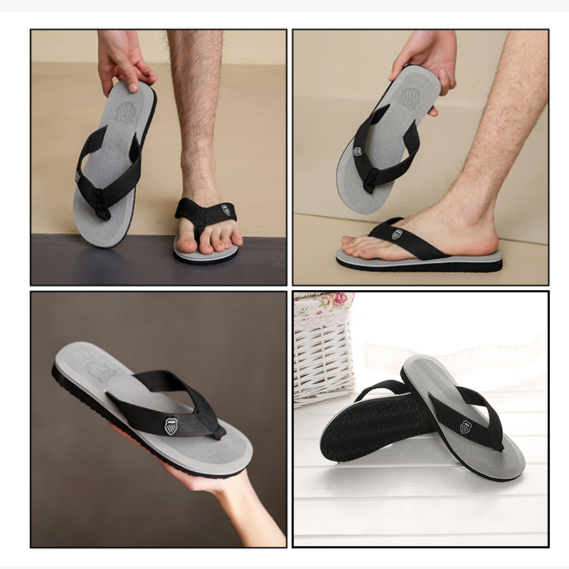 Mens Casual Flip Flops Slippers NonSlip Summer Beach Sandals Flat Slides  Indoor House Shoes For Ev 3