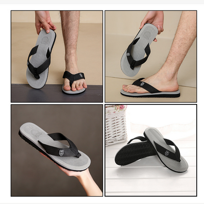 Mens Casual Flip Flops Slippers NonSlip Summer Beach Sandals Flat Slides  Indoor House Shoes For Ev 3