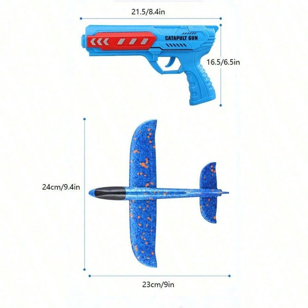 ParentChild Outdoor Games Foam Shooting Flying Toy Safe Ejection Aircraft Launcher For Kids Ideal C 1