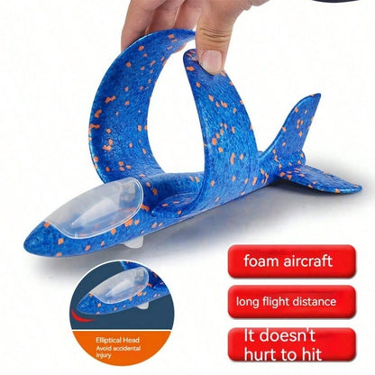 ParentChild Outdoor Games Foam Shooting Flying Toy Safe Ejection Aircraft Launcher For Kids Ideal C 4