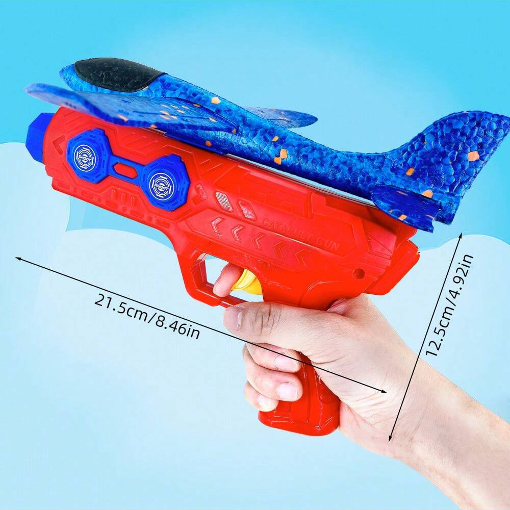 ParentChild Outdoor Games Foam Shooting Flying Toy Safe Ejection Aircraft Launcher For Kids Ideal C 8