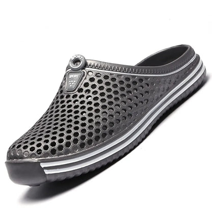 Summer Outdoor Beach Shoes for Men, Comfortable Pool Sandals, Slip On Garden Clogs, Casual Water Shower Slippers, Unisex