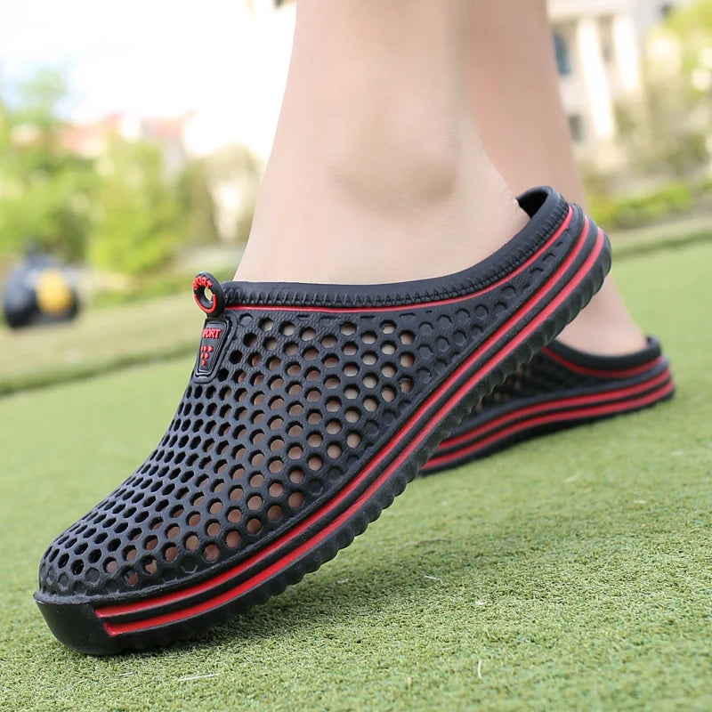 Summer Outdoor Beach Shoes For Men Comfortable Pool Sandals Slip On Garden Clogs Casual Water Showe 1